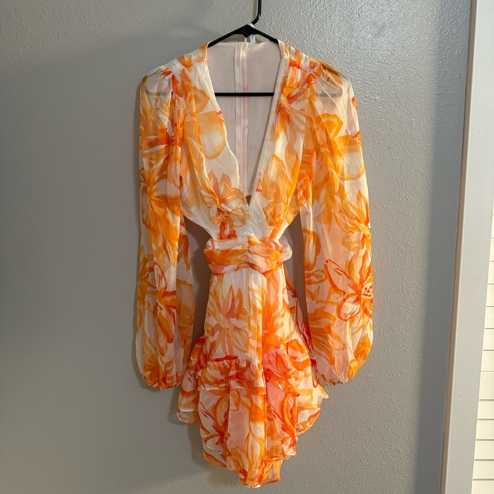 NWT orange and white Hello Molly mini dress
